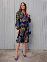 Charger l'image dans la galerie, Robe vintage Albanne - Imprimé floral. Taille XL, 42, 44. Coutureine Paris.