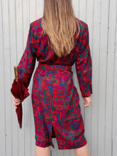 Charger l'image dans la galerie, Robe vintage Gladys - Imprimé coloré abstrait. Taille XXL, 44, 46. Jean Moreux. Made in France