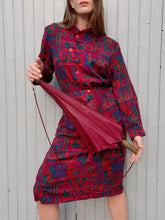 Charger l'image dans la galerie, Robe vintage Gladys - Imprimé coloré abstrait. Taille XXL, 44, 46. Jean Moreux. Made in France