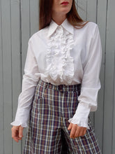 Charger l'image dans la galerie, Chemisier vintage Philippine - Pierre Cardin col jabot. Taille M, 38, 40. Made in France