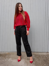 Charger l'image dans la galerie, Pull vintage Flavie - Rouge et gris à soufflets. Taille M, 38, 40. laine.