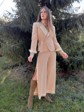 Charger l'image dans la galerie, Ensemble vintage Maury - Blazer et pantalon fendu. Beige. Taille S, 36, 38. Made in France