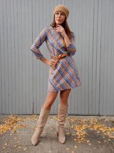 Charger l'image dans la galerie, Robe vintage Josiane - Rayures abstraites. Taille S, 36, 38. 3 Suisses. Made in France