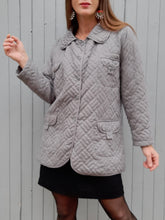 Charger l'image dans la galerie, Veste vintage matelassée grise - Pierre Balmain. Taille L, 40, 42.