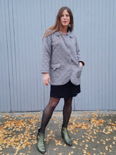 Charger l'image dans la galerie, Veste vintage matelassée grise - Pierre Balmain. Taille L, 40, 42.