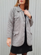 Charger l'image dans la galerie, Veste vintage matelassée grise - Pierre Balmain. Taille L, 40, 42.