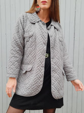Charger l'image dans la galerie, Veste vintage matelassée grise - Pierre Balmain. Taille L, 40, 42.