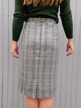 Charger l'image dans la galerie, Jupe vintage Ève - Imprimé prince de Galles. Taille XL, 42, 44. Made in France.
