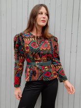Charger l'image dans la galerie, Veste vintage Marion - Velours coloré. Taille L, 40, 42. Made in France