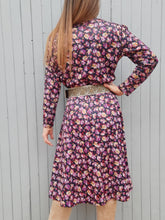 Charger l'image dans la galerie, Robe vintage Olga - Fleurie colorée. Taille M, 38, 40.