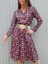 Charger l'image dans la galerie, Robe vintage Olga - Fleurie colorée. Taille M, 38, 40.
