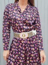 Charger l'image dans la galerie, Robe vintage Olga - Fleurie colorée. Taille M, 38, 40.