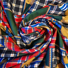 Charger l'image dans la galerie, Foulard vintage Pimprenelle - Imprimé fantaisie ours. 87 x 87.