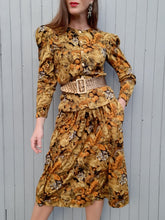 Charger l'image dans la galerie, Ensemble vintage Suzie - Chemisier et jupe fluide. Taille L, 40, 42. Made in France