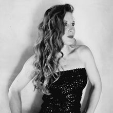 Charger l'image dans la galerie, Bustier "Seconde" Roxane - Sequins noirs et brillants. Taille S, 36, 38. Rodier. Made in France