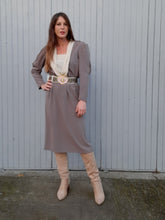 Charger l'image dans la galerie, Robe vintage Erin - Col drapé, manches à creuvé. Taille S, 36, 38. Caroline Rohmer. Made in France.