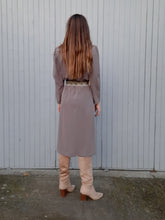 Charger l'image dans la galerie, Robe vintage Erin - Col drapé, manches à creuvé. Taille S, 36, 38. Caroline Rohmer. Made in France.