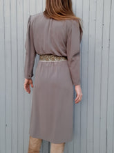 Charger l'image dans la galerie, Robe vintage Erin - Col drapé, manches à creuvé. Taille S, 36, 38. Caroline Rohmer. Made in France.