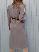 Charger l'image dans la galerie, Robe vintage Erin - Col drapé, manches à creuvé. Taille S, 36, 38. Caroline Rohmer. Made in France.