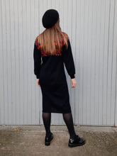 Charger l'image dans la galerie, Robe vintage Manon - Lainage géométrique. Taille M, 38, 40. Technil. Made in France.