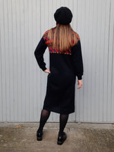 Charger l'image dans la galerie, Robe vintage Manon - Lainage géométrique. Taille M, 38, 40. Technil. Made in France.