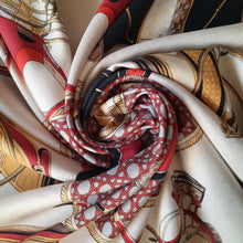 Charger l'image dans la galerie, Foulard vintage Tessy - Carré Hermès - Les voitures à transformation. La Perriere. 89 x 87