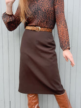 Charger l'image dans la galerie, Jupe crayon vintage Ava - Marron. Taille XL, 42, 44. Caroline Rohmer