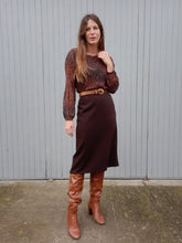 Charger l'image dans la galerie, Jupe crayon vintage Ava - Marron. Taille XL, 42, 44. Caroline Rohmer