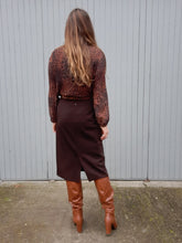 Charger l'image dans la galerie, Jupe crayon vintage Ava - Marron. Taille XL, 42, 44. Caroline Rohmer