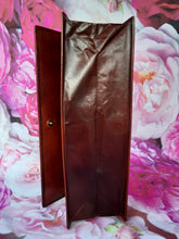 Charger l'image dans la galerie, Pochette vintage Milo - Cuir et peau de serpent marron.