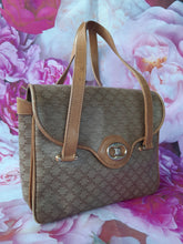 Charger l'image dans la galerie, Sac vintage Luce - Motif Macadam beige et brun. Logo Triomphe. Céline. Made in Italy