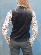 Charger l'image dans la galerie, Veston vintage Sophia - Velours noir et double boutonnage. Taille M, 38, 40. Made in France