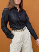 Charger l'image dans la galerie, Chemisier "Seconde" Eugénie - Noir. Inès de la Fressange. Taille S, 36, 38.