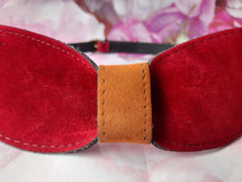 Charger l'image dans la galerie, Ceinture vintage Lydia - Nœud plat bordeaux. Taille unique.