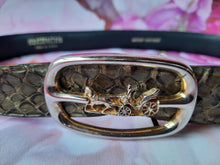 Charger l'image dans la galerie, Ceinture vintage Adèle - Serpent véritable. Médicis. Made in France. T 85