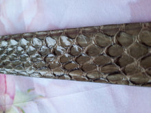 Charger l'image dans la galerie, Ceinture vintage Adèle - Serpent véritable. Médicis. Made in France. T 85