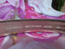 Charger l'image dans la galerie, Ceinture vintage Néfertiti- Velours noir et boucle dorée. Made in France