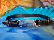 Charger l'image dans la galerie, Ceinture vintage Manu - Reptile véritable écailles marron. T 80