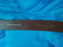 Charger l'image dans la galerie, Ceinture vintage Julia - En cuir exotique de lézard marron. Colifichet. 85.