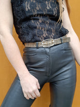 Charger l'image dans la galerie, Ceinture vintage Adèle - Serpent véritable. Médicis. Made in France. T 85