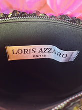Charger l'image dans la galerie, Pochette nœud vintage Lali - Azzaro pour Renata Boutique. Velours et sequins noir. Made in France.