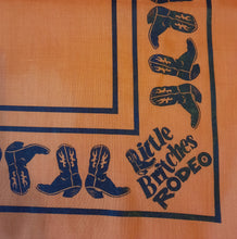 Charger l'image dans la galerie, Foulard vintage Stacy - Santiags oranges. Little Britches Rodeo. 55 x 53