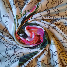 Charger l'image dans la galerie, Foulard vintage Céleste - Timbre fleuri en soie naturelle. Henry à la Pensée. Made in France. 77 x 81