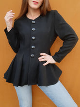 Charger l'image dans la galerie, Blazer vintage Samy- A basque bien cintré. Taille M, 38, 40. Alouette Paris.
