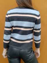 Charger l'image dans la galerie, Pull vintage Claire - A rayures. Taille S, 36, 38. Louis Féraud.