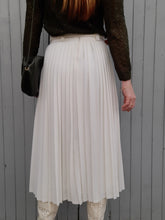 Charger l'image dans la galerie, Jupe vintage Virginia - Plissé écru. Taille L, 40, 42.