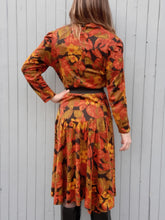 Charger l'image dans la galerie, Robe vintage Marthe - Feuillage Automnal. Taille M, 38, 40. Made in France.