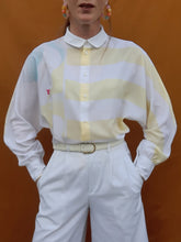 Charger l'image dans la galerie, Chemisier vintage Bertille - Manches chauve-souris. Taille M, 38, 40. Mario Nuccy Ceccoui