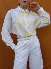 Charger l'image dans la galerie, Chemisier vintage Bertille - Manches chauve-souris. Taille M, 38, 40. Mario Nuccy Ceccoui