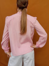 Charger l'image dans la galerie, Chemisier vintage Agathe - Rose. Taille M, 38, 40. Made in France.